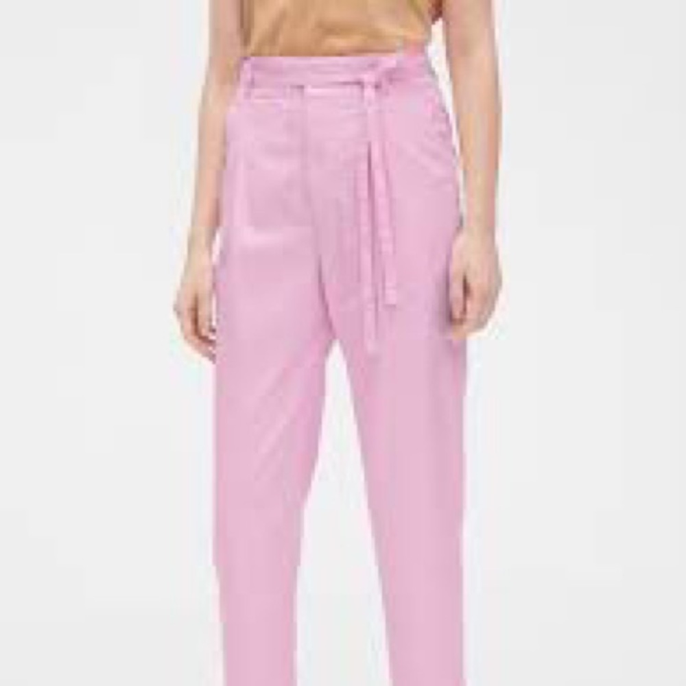 Paperbag-Waist Khaki Pants
